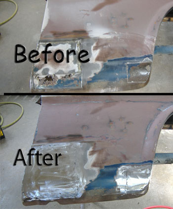 1967 Ford Mustang Fender Rust Repair Partial restoration metal fabrication